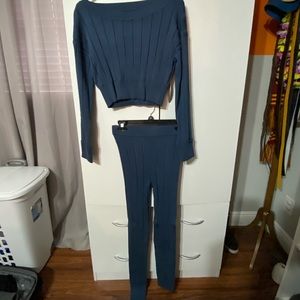 2 piece fashion nova pants and long sleeve top set